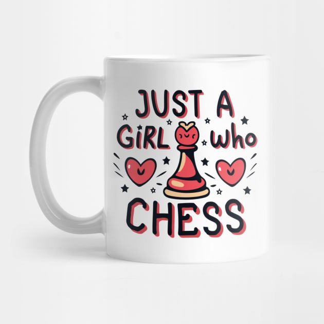 Just a girl who loves chess - cute retro design by ravensart